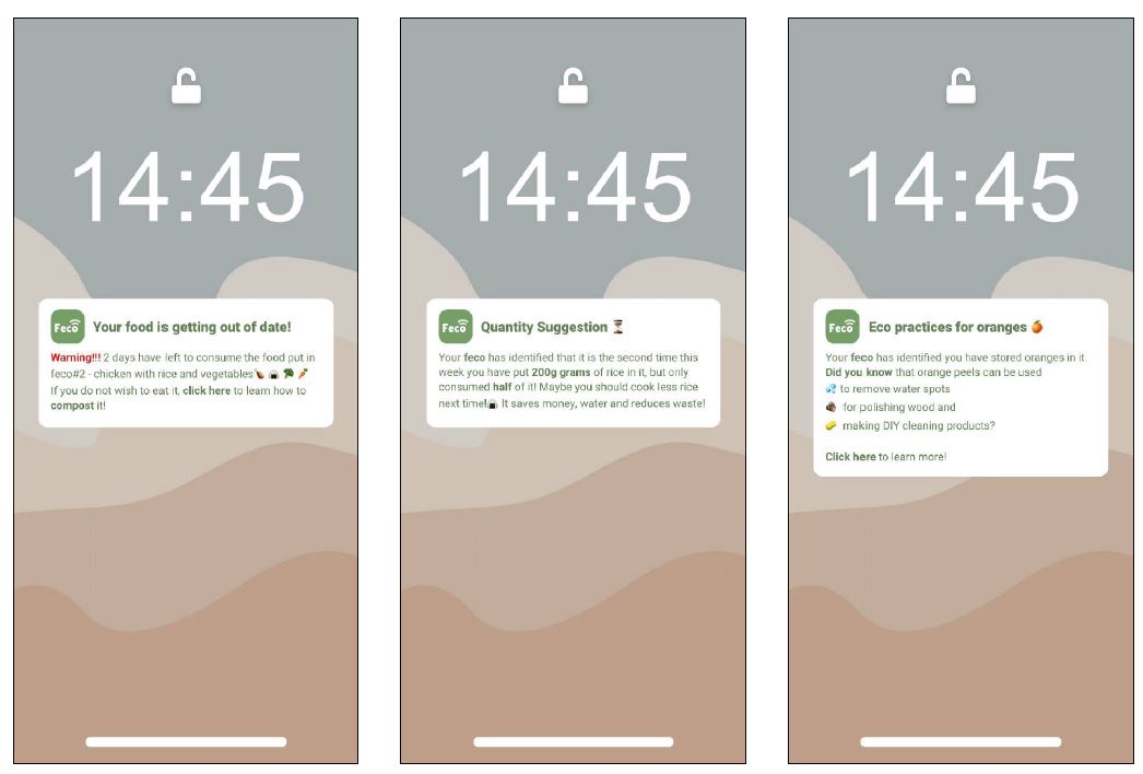 Screen Designs for the Food Analysis Application