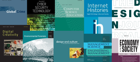 Collage of cover images of journals